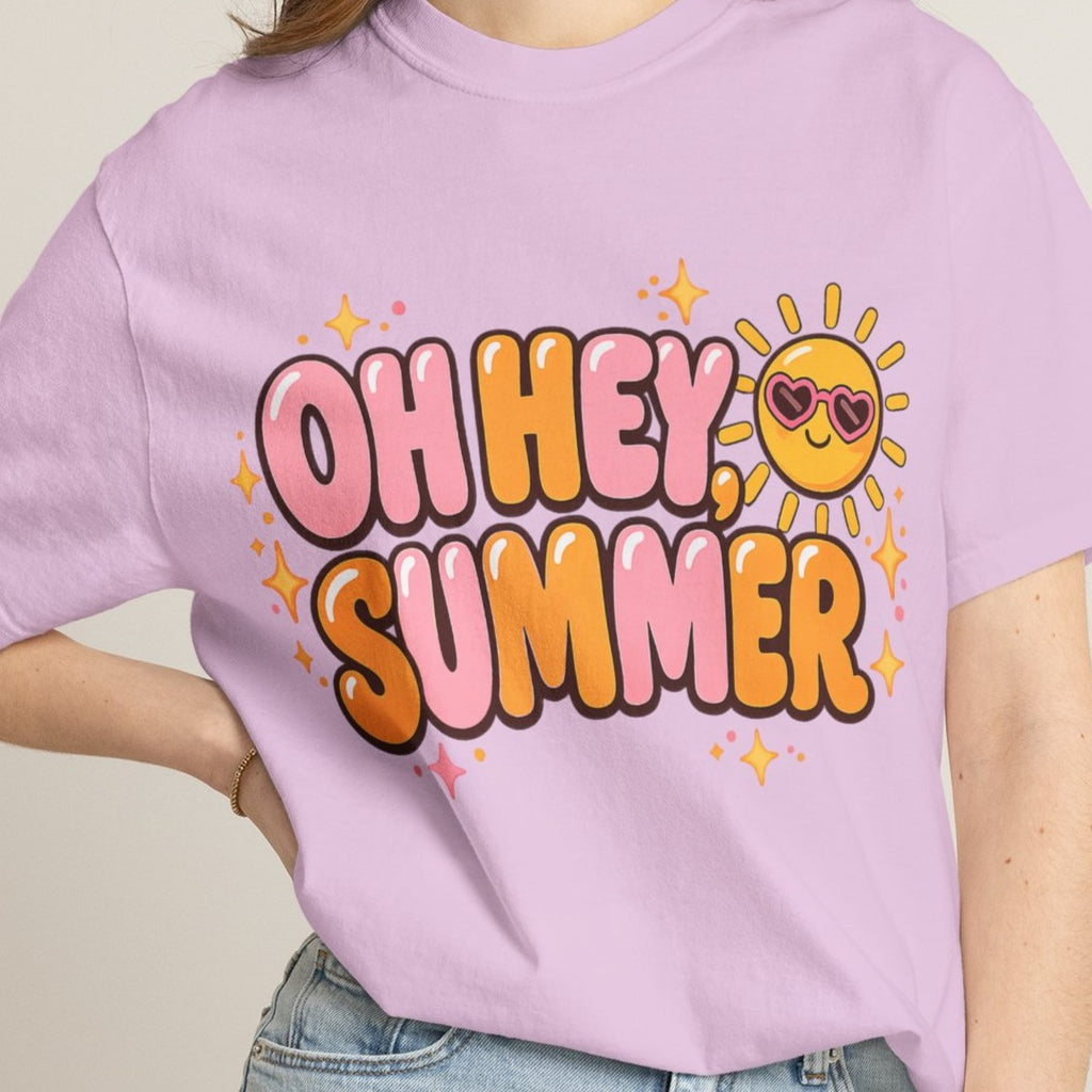 Oh Hey Summer Cute Retro Sun Comfort Colors T-Shirt