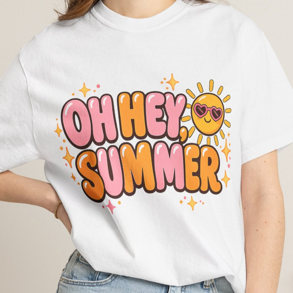 Oh Hey Summer Cute Retro Sun Comfort Colors T-Shirt