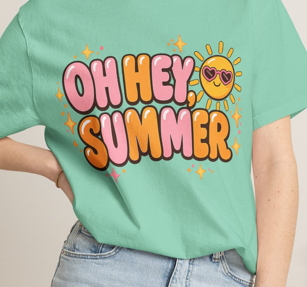 Oh Hey Summer Cute Retro Sun Comfort Colors T-Shirt