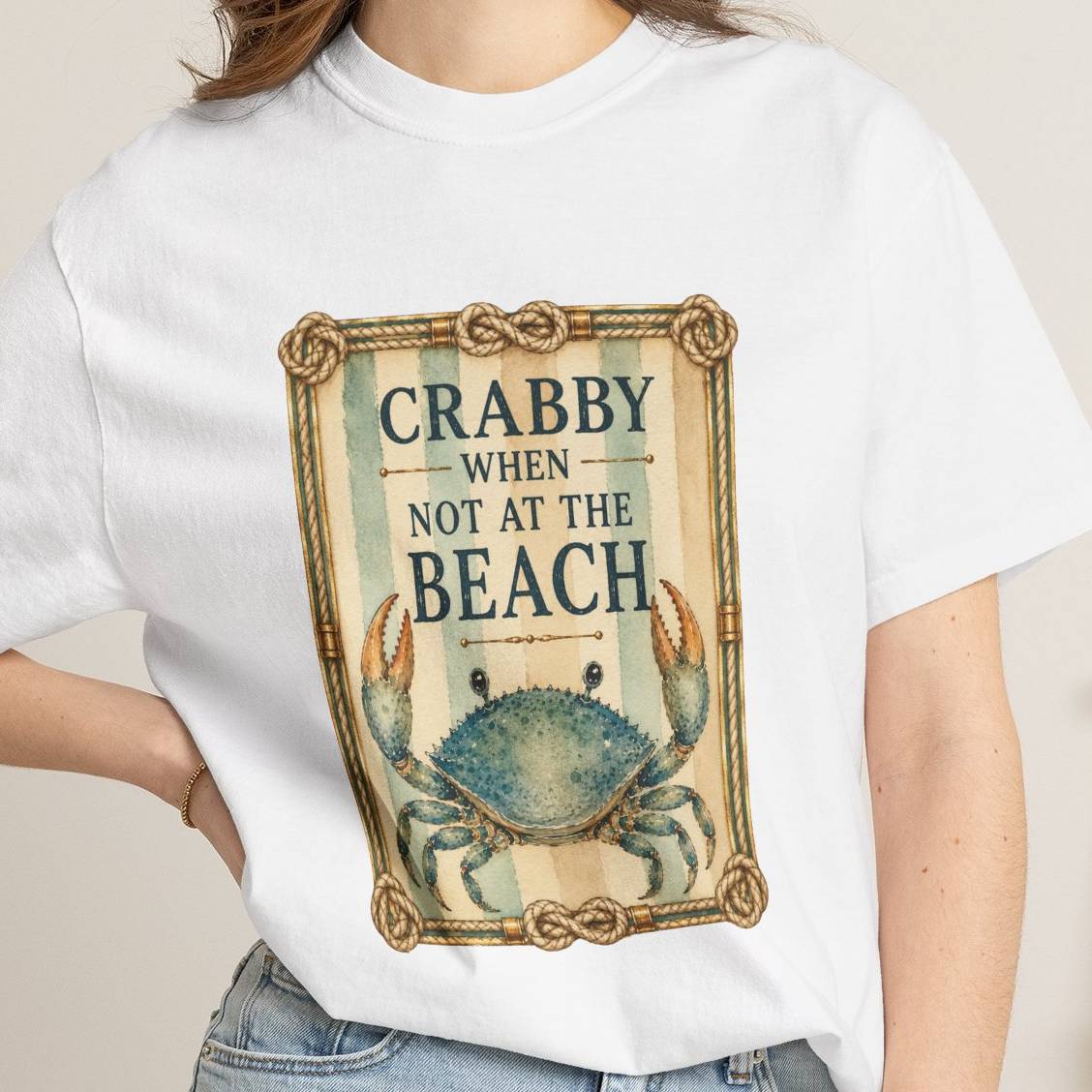 Crabby When Not at the Beach Comfort Colors T-Shirt