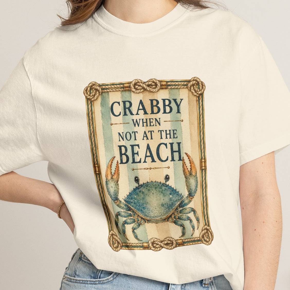 Crabby When Not at the Beach Comfort Colors T-Shirt