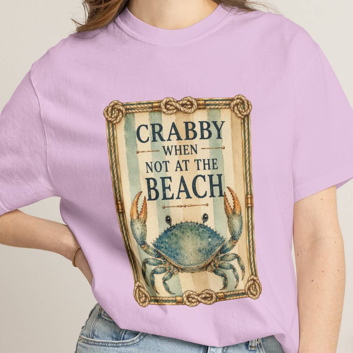 Crabby When Not at the Beach Comfort Colors T-Shirt
