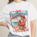 Let's Flamingle Retro Flamingo Beach Comfort Colors T-Shirt