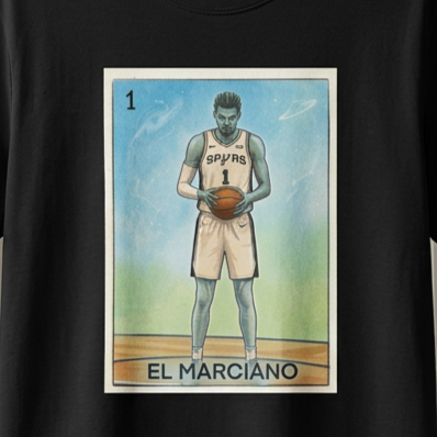 Basketball Lotería "El Marciano" Graphic T-Shirt