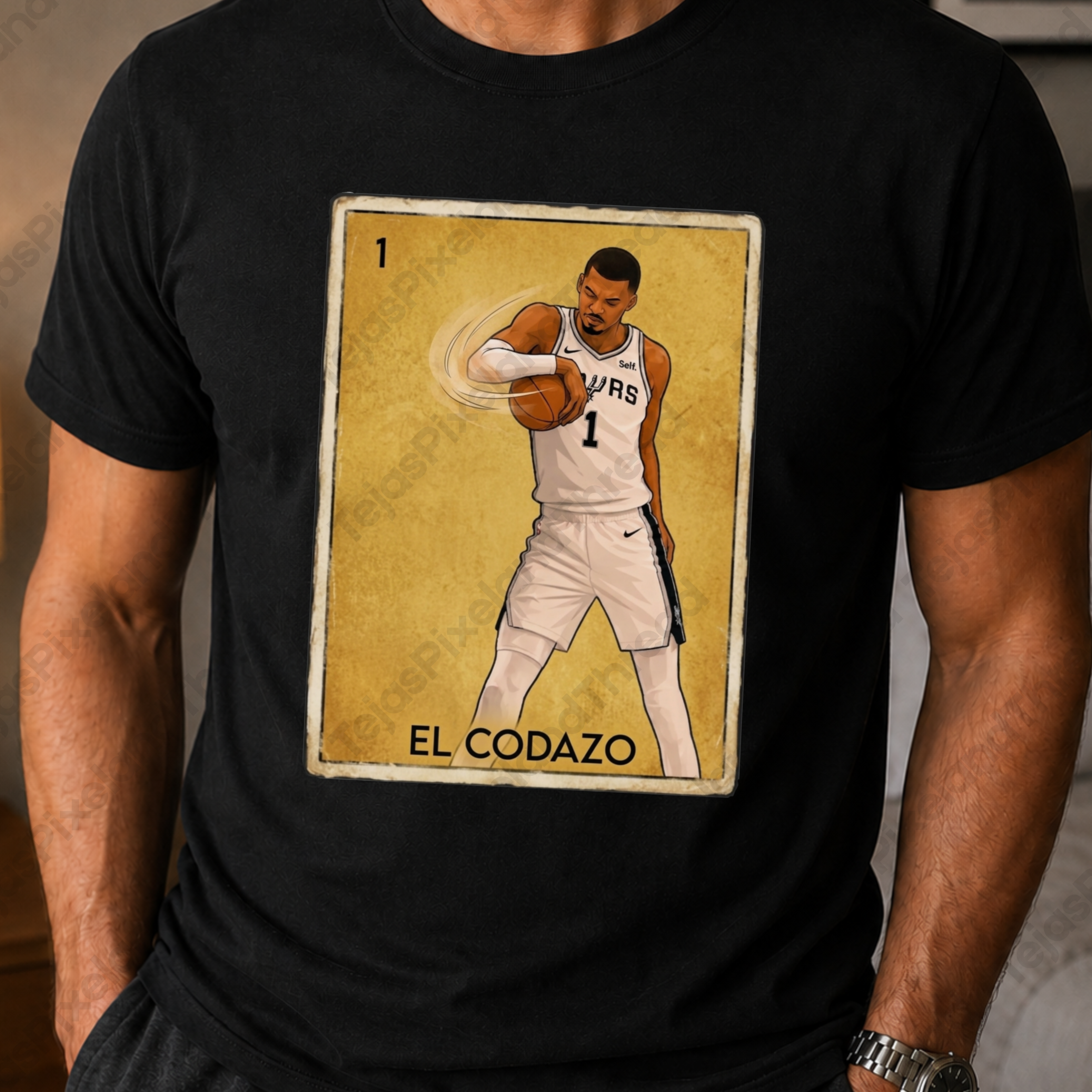 Basketball Lotería 'El Codazo' T-Shirt – Vintage-style Sports Graphic Tee