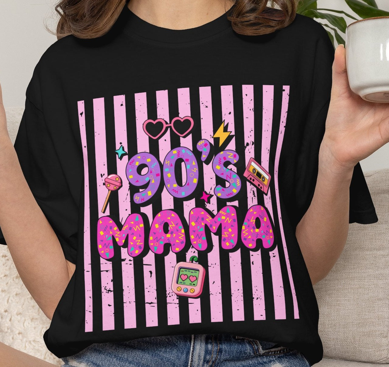 Retro 90's Mama Throwback Comfort Colors T-Shirt