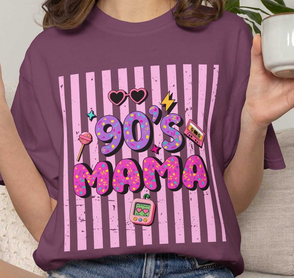Retro 90's Mama Throwback Comfort Colors T-Shirt