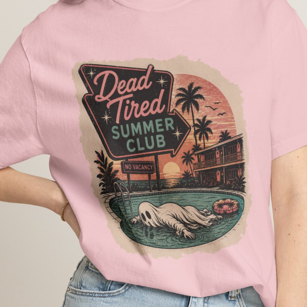 Dead Tired Club Summer-Ween Ghost Comfort ColorsT‑Shirt