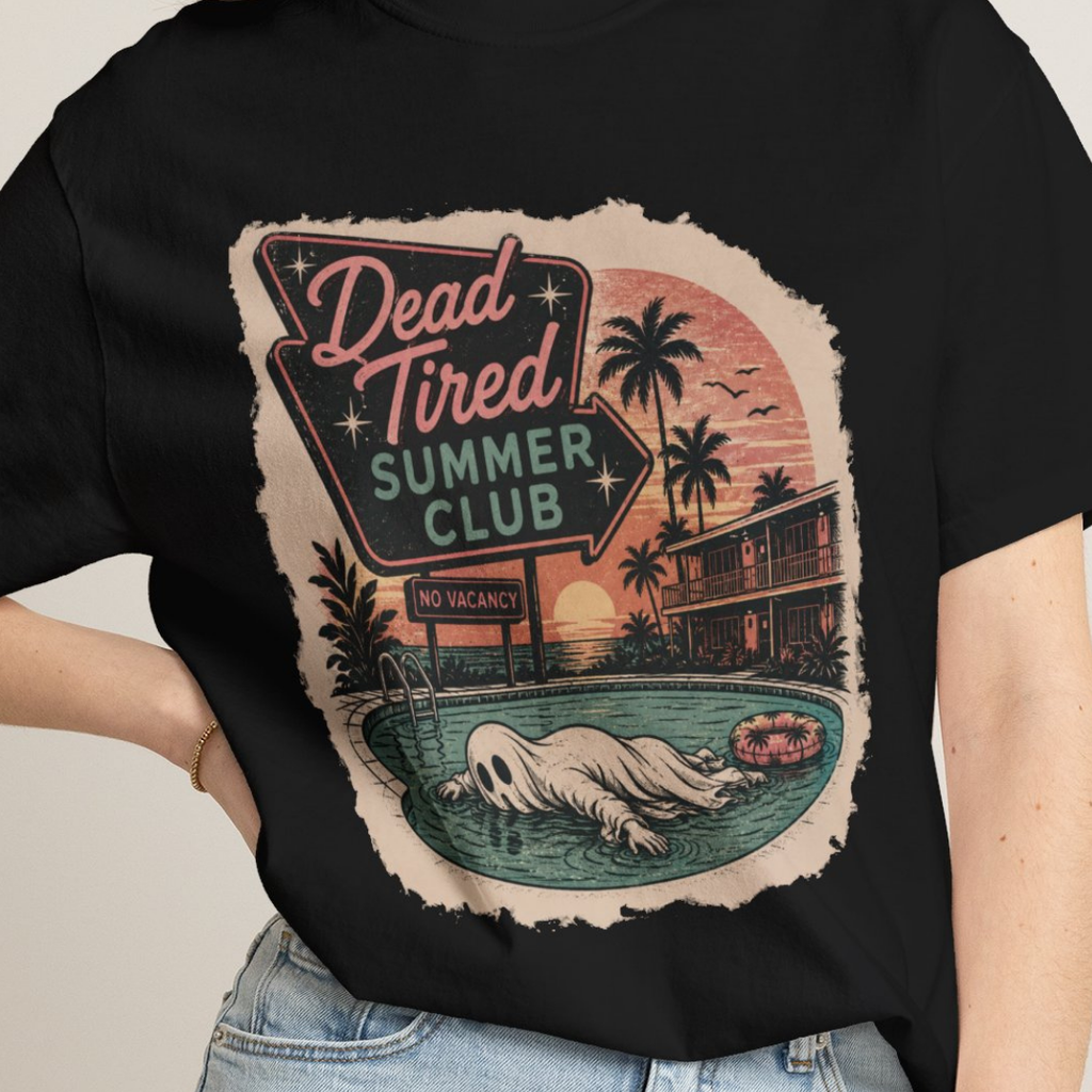 Dead Tired Club Summer-Ween Ghost Comfort ColorsT‑Shirt