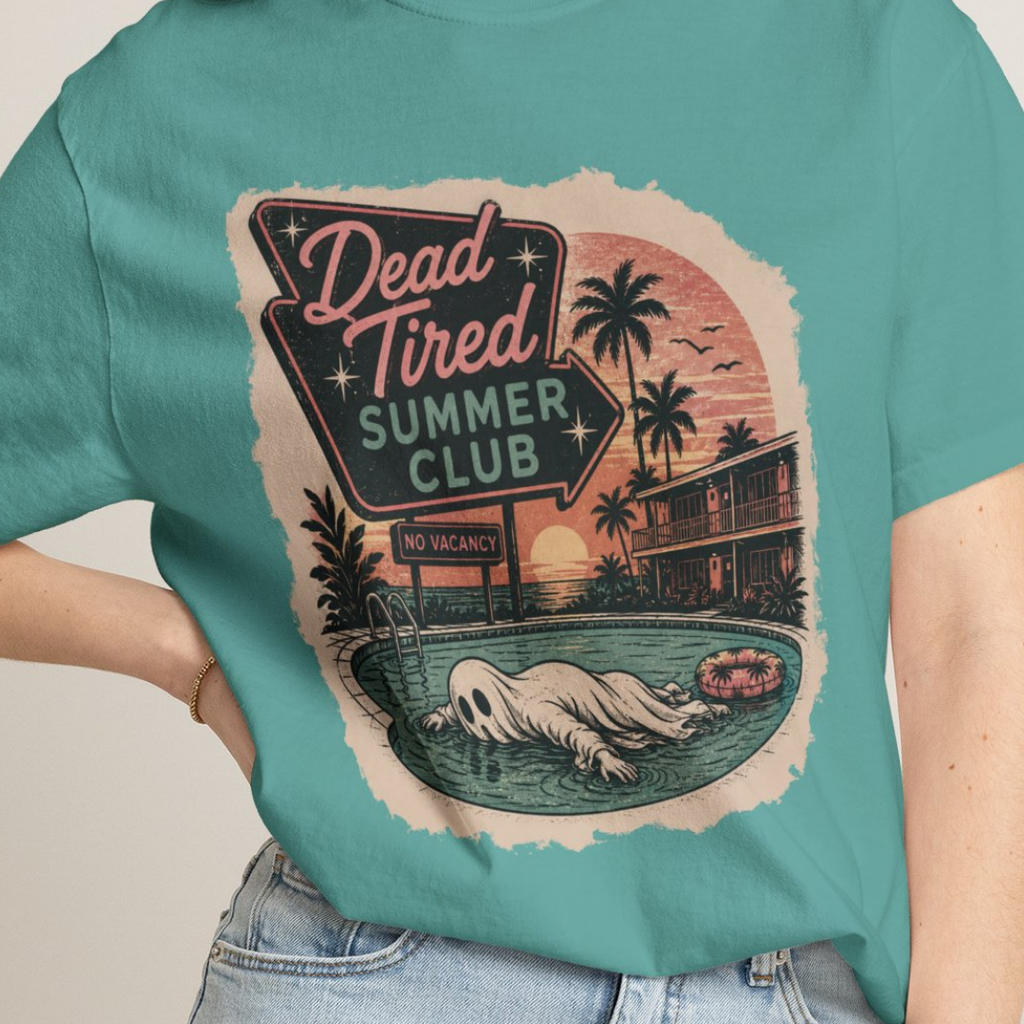 Dead Tired Club Summer-Ween Ghost Comfort ColorsT‑Shirt