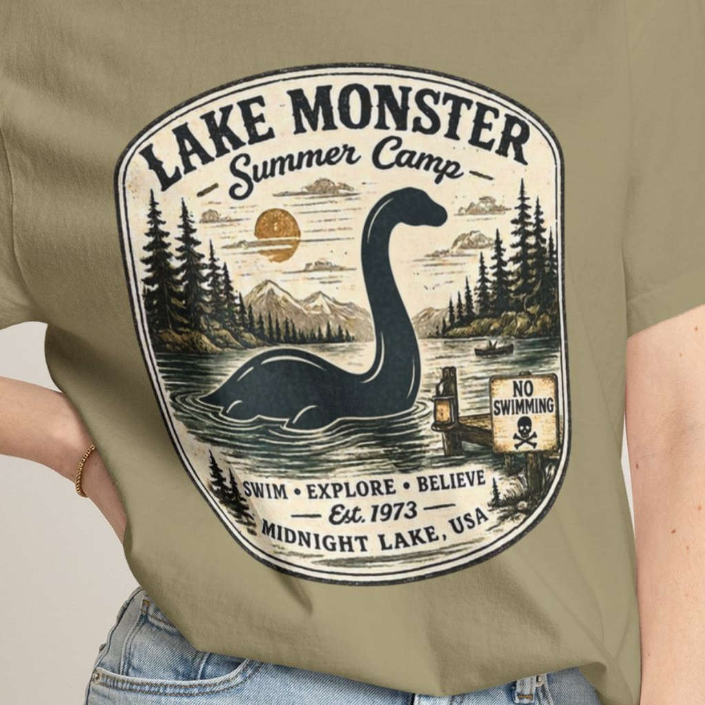 Lake Monster Summer Camp Comfort Colors T-Shirt