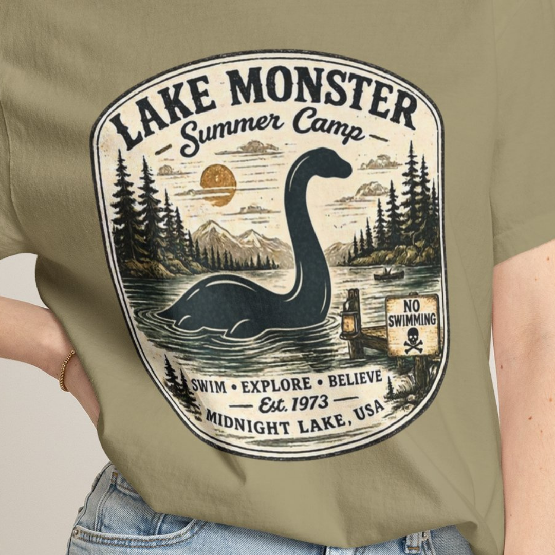 Lake Monster Summer Camp Comfort Colors T-Shirt