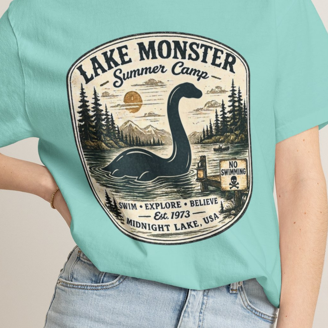 Lake Monster Summer Camp Comfort Colors T-Shirt
