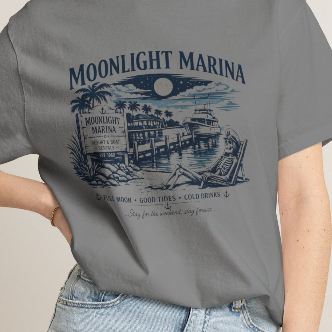 Moonlight Marina Vintage Harbor Comfort Colors TShirt