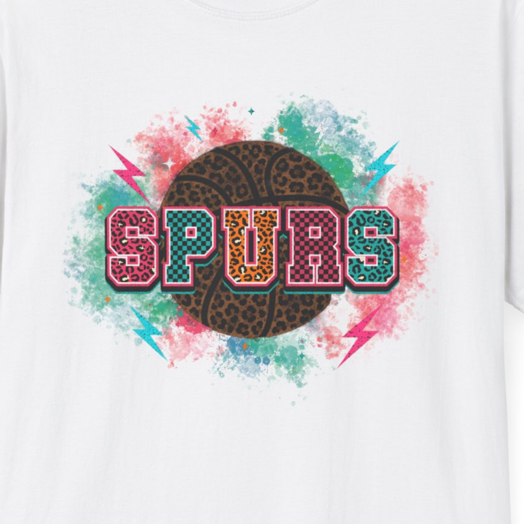 Colorful Leopard San Antonio Basketball TShirt