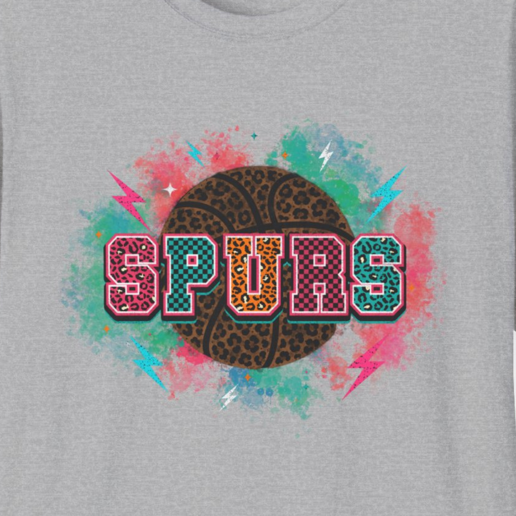 Colorful Leopard San Antonio Basketball TShirt