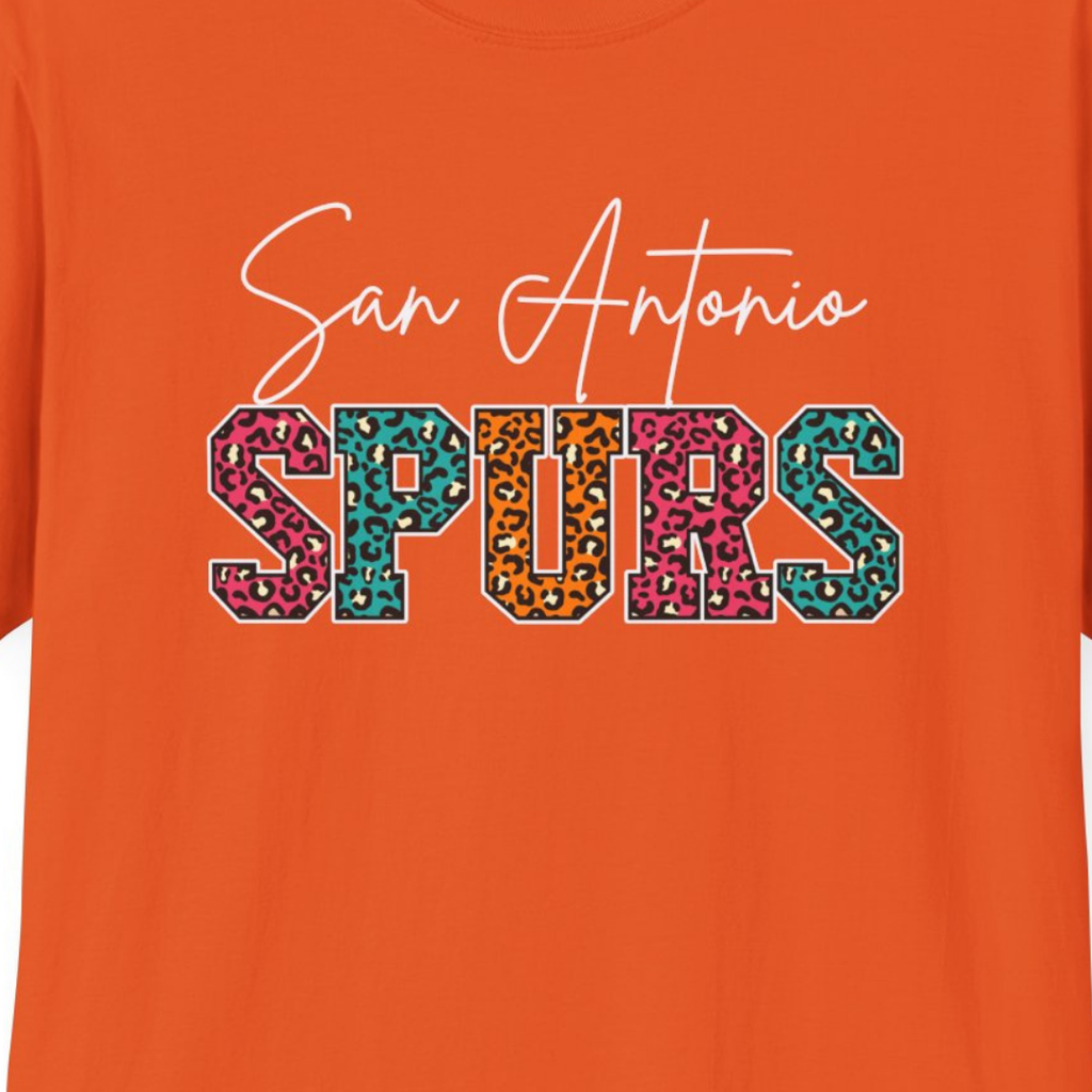 San Antonio Basketball Leopard Print T-Shirt
