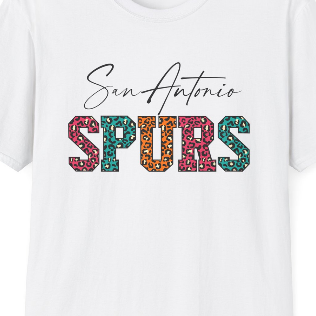 San Antonio Basketball Leopard Print T-Shirt