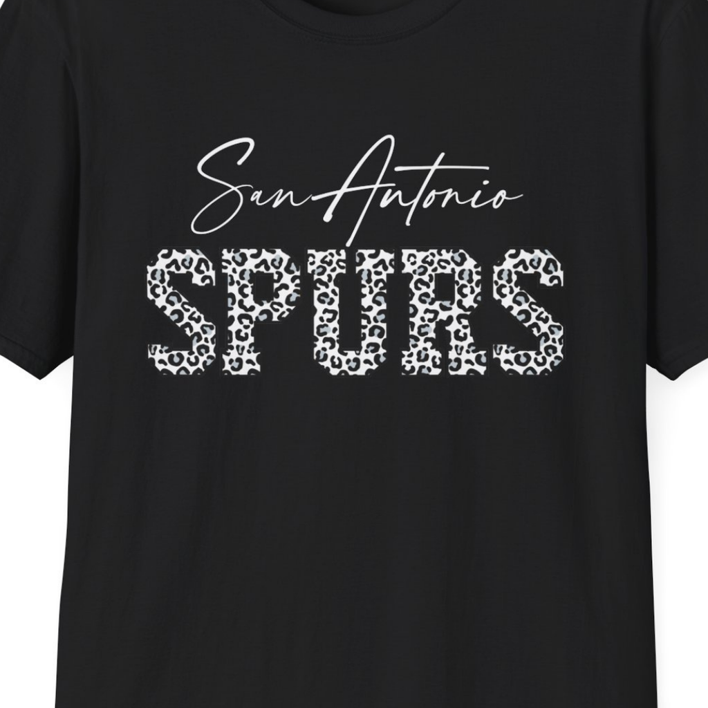 San Antonio Spurs Leopard Print T-Shirt