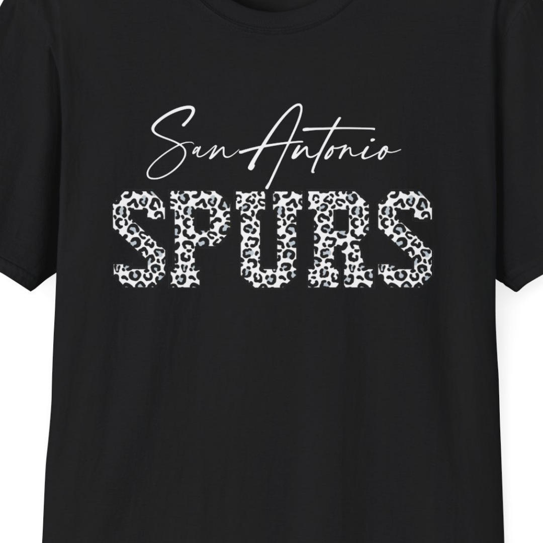 San Antonio Spurs Leopard Print T-Shirt