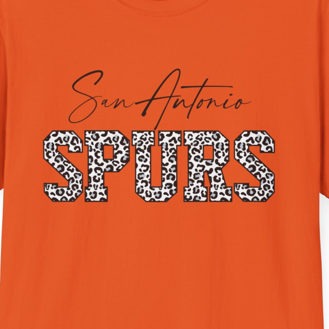 San Antonio Spurs Leopard Print T-Shirt