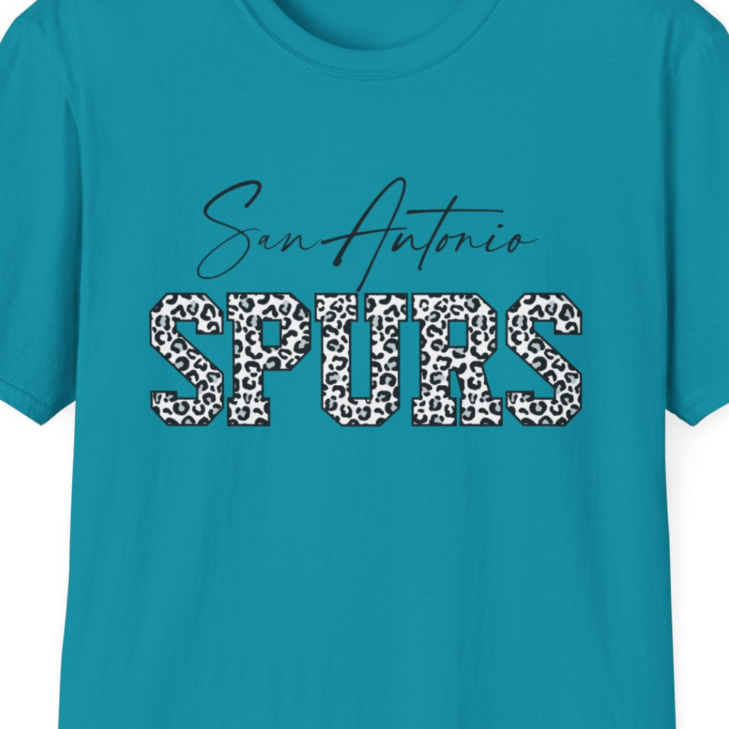 San Antonio Spurs Leopard Print T-Shirt