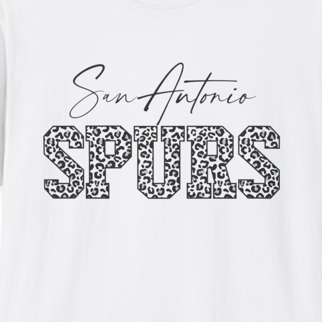 San Antonio Spurs Leopard Print T-Shirt