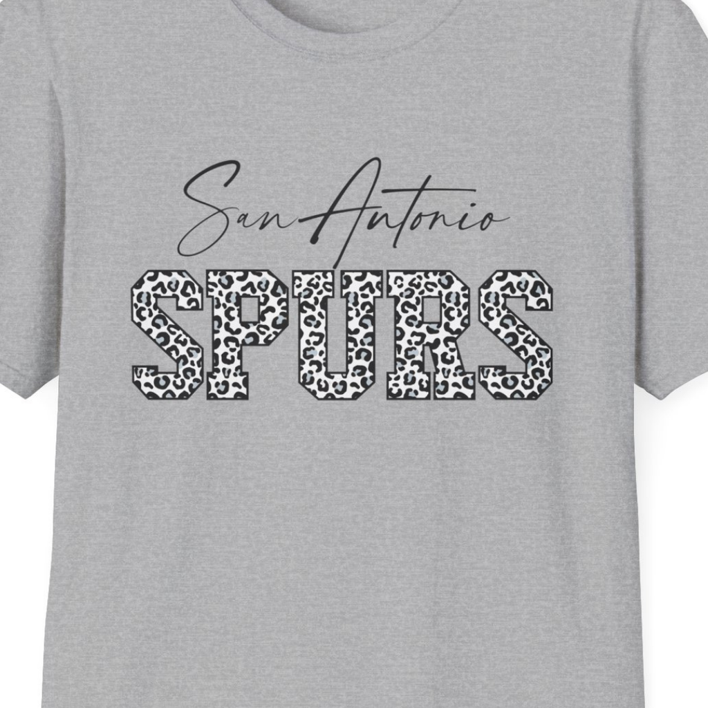 San Antonio Spurs Leopard Print T-Shirt