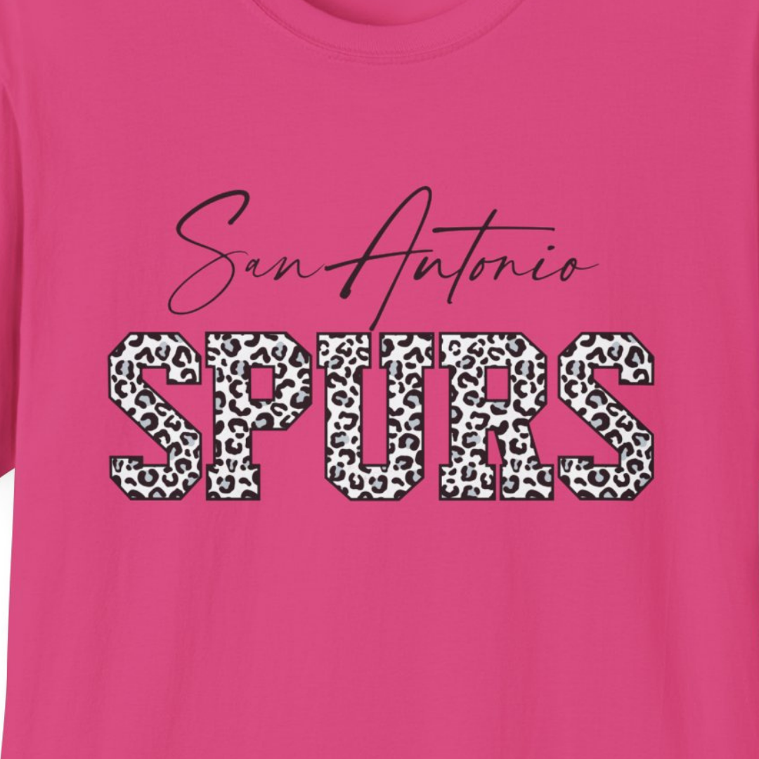 San Antonio Spurs Leopard Print T-Shirt