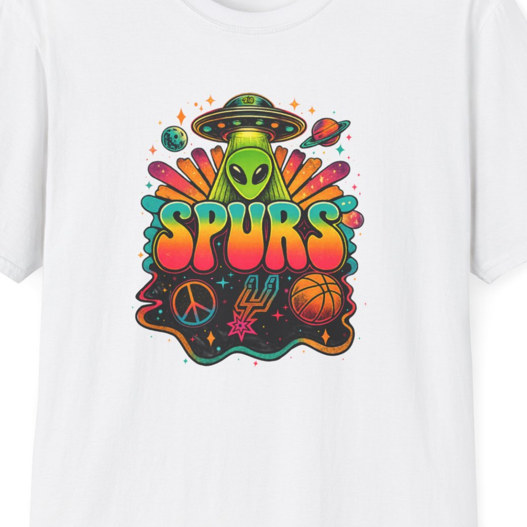 Retro Alien San Antonio Basketball  T-Shirt
