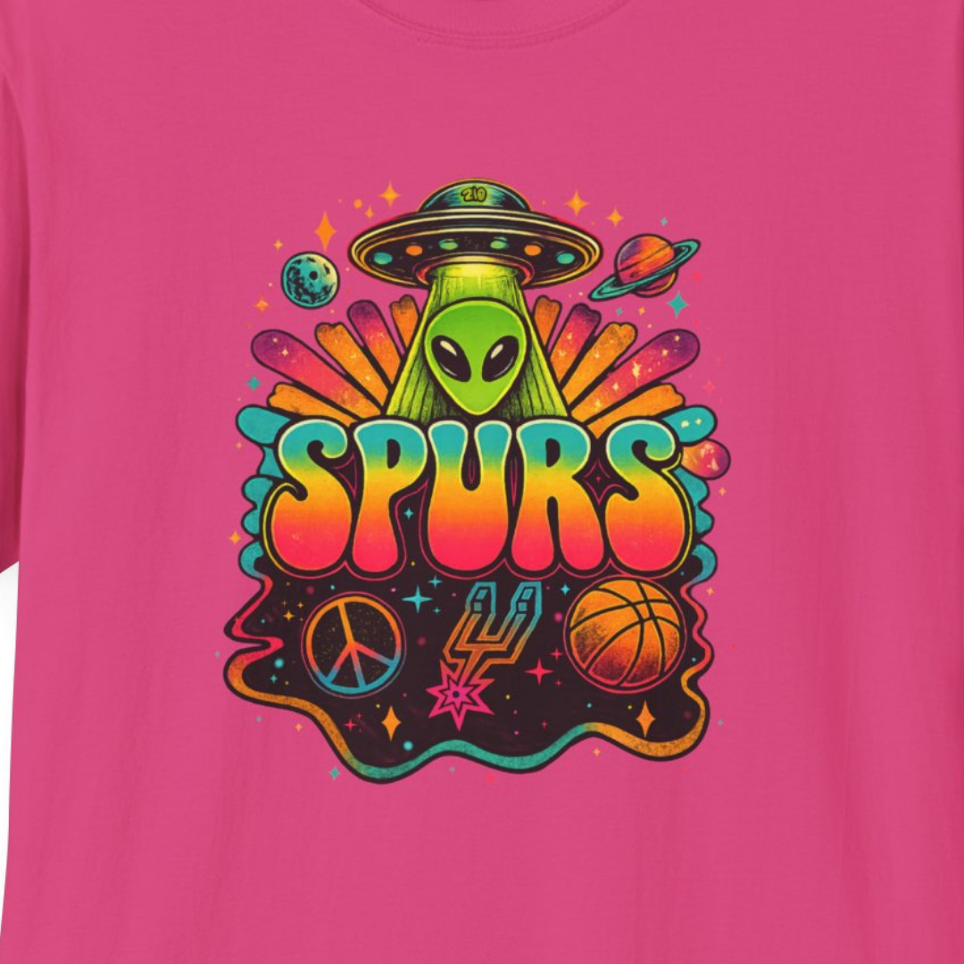 Retro Alien San Antonio Basketball  T-Shirt
