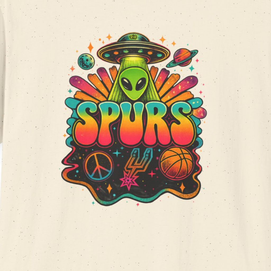 Retro Alien San Antonio Basketball  T-Shirt