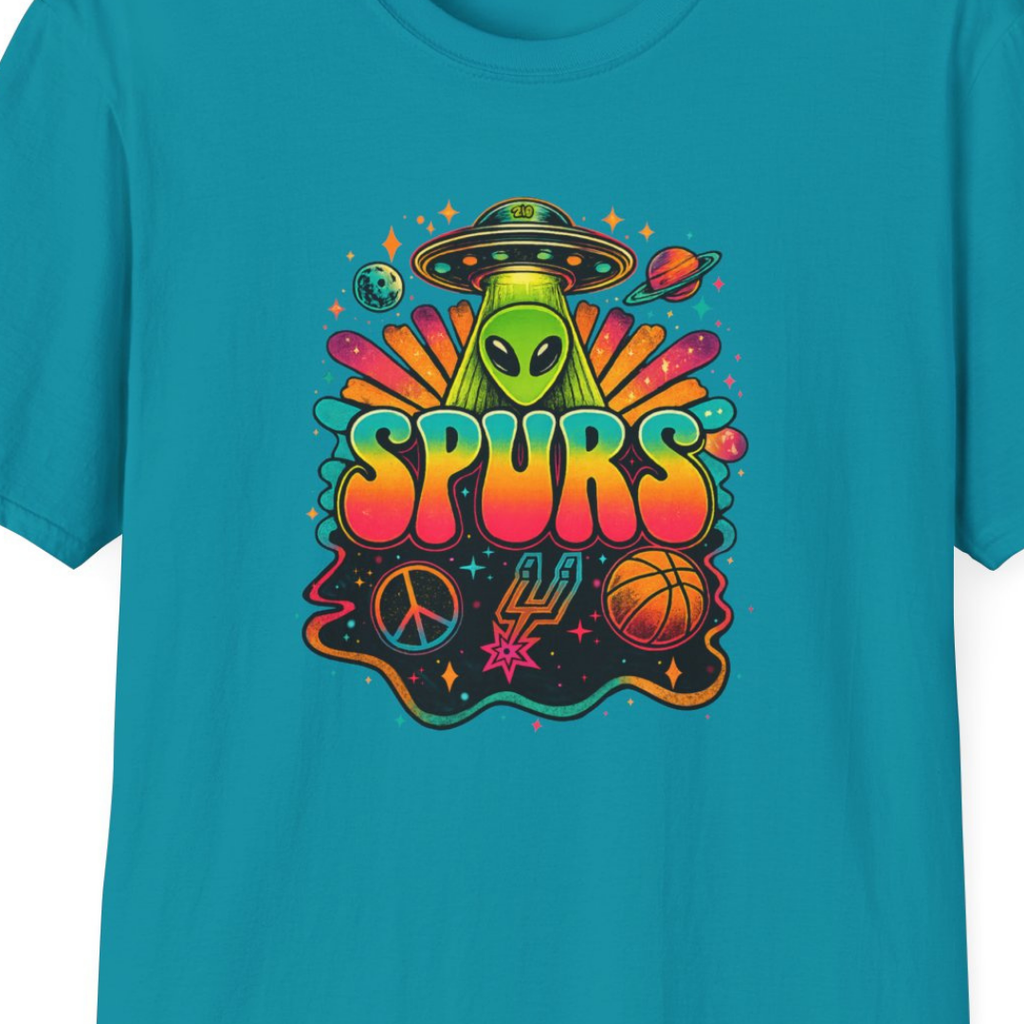 Retro Alien San Antonio Basketball  T-Shirt