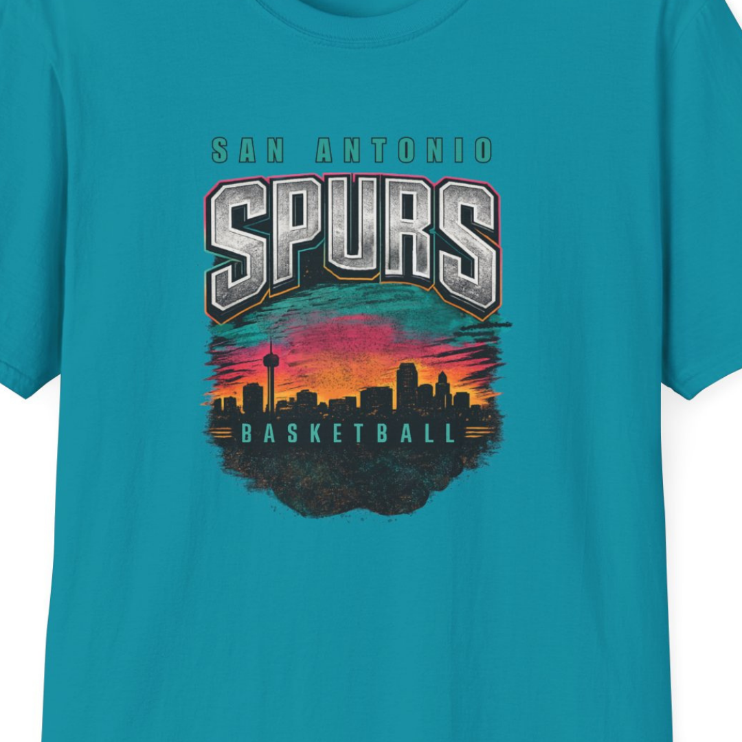 San Antonio City Skyline Spurs T-Shirt