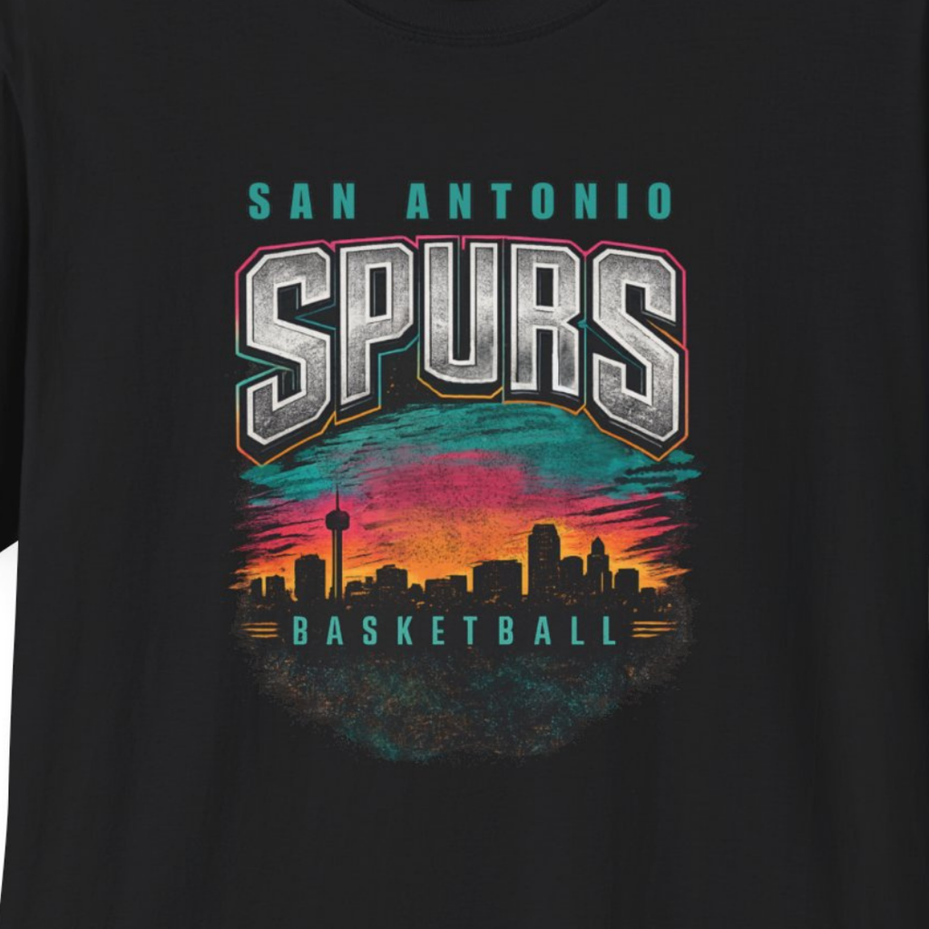 San Antonio City Skyline Spurs T-Shirt