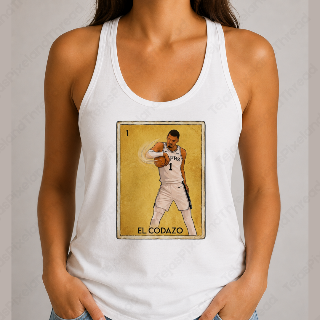 El Codazo Basketball Player Loteria Card Tank