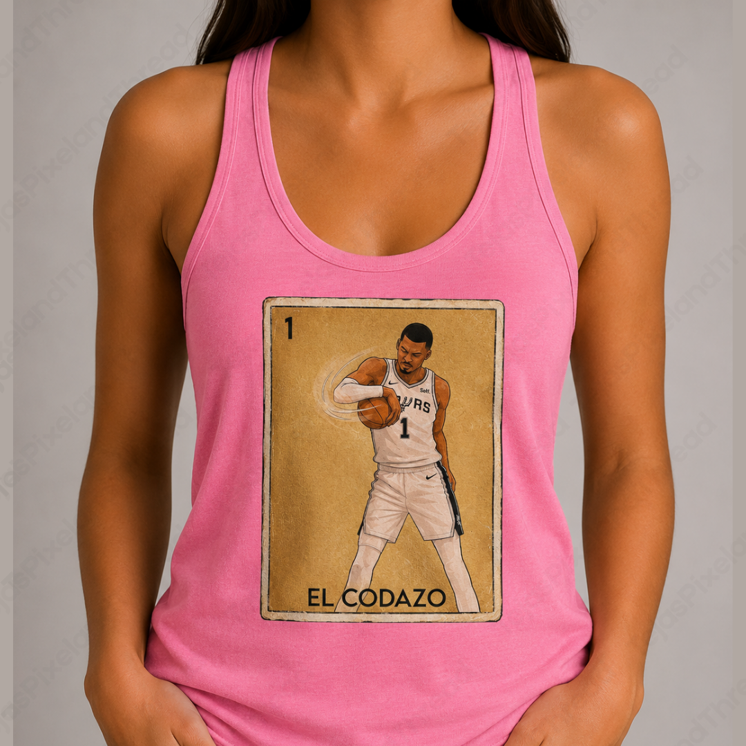 El Codazo Basketball Player Loteria Card Tank