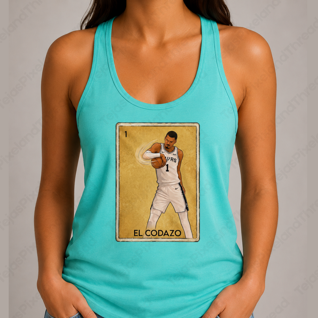 El Codazo Basketball Player Loteria Card Tank