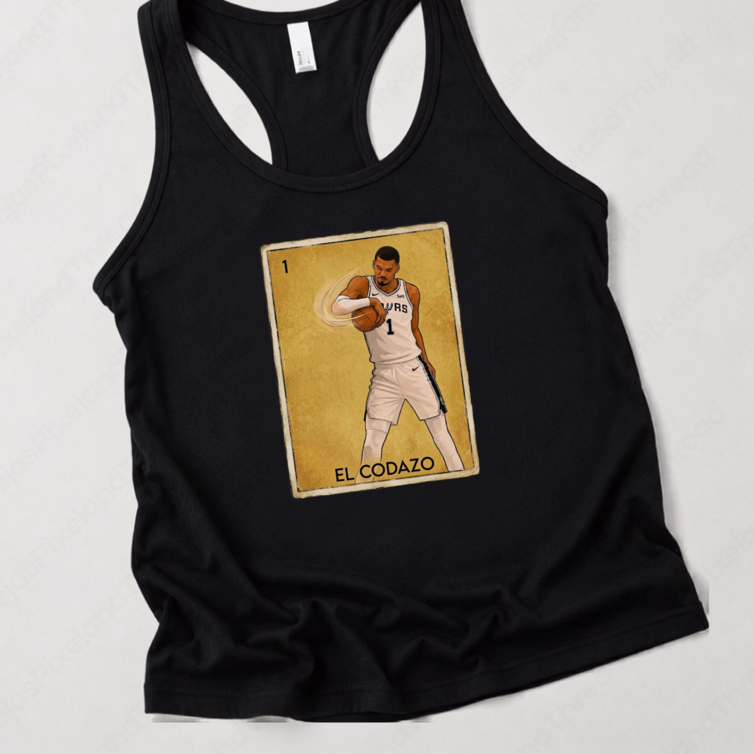 El Codazo Basketball Player Loteria Card Tank