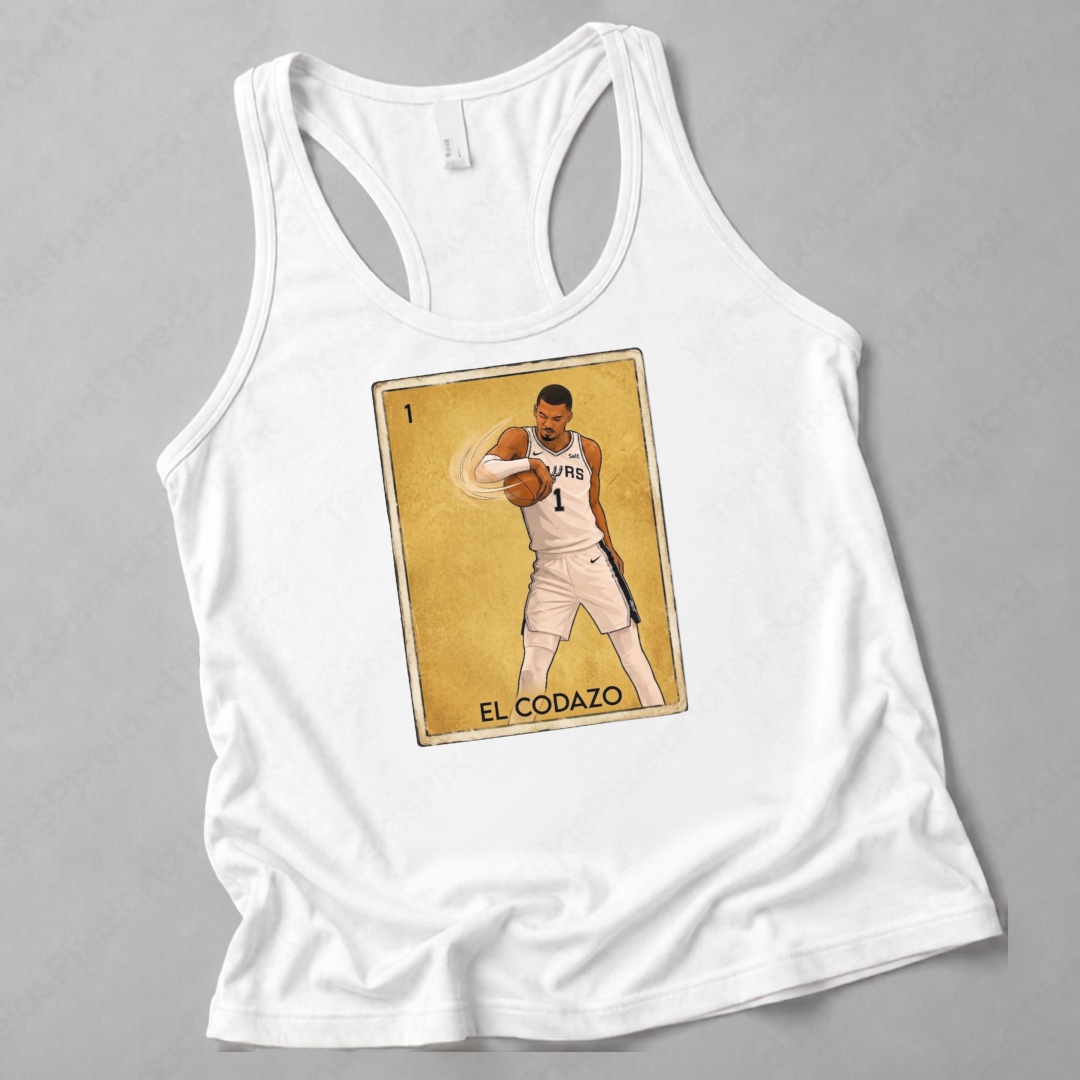 El Codazo Basketball Player Loteria Card Tank