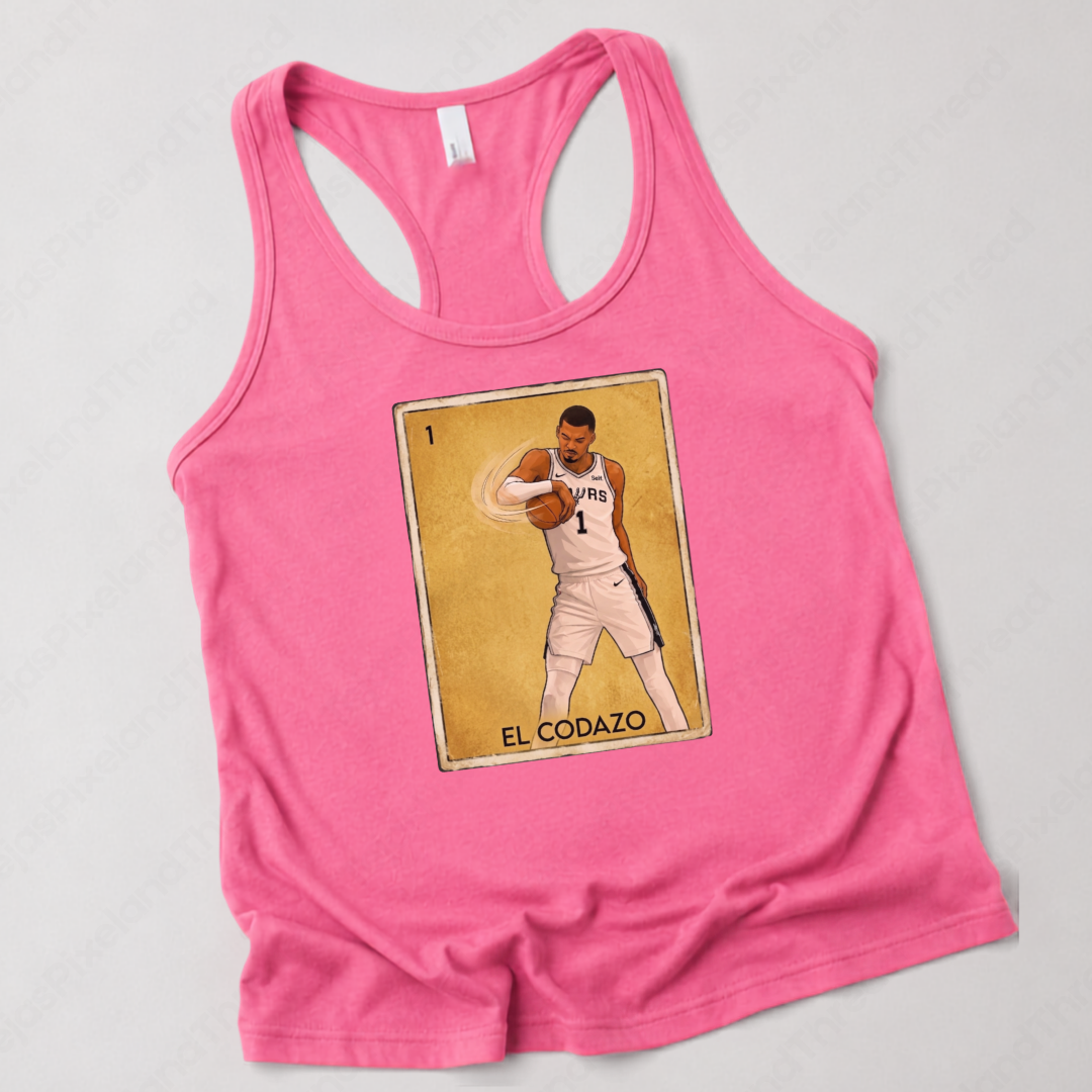 El Codazo Basketball Player Loteria Card Tank