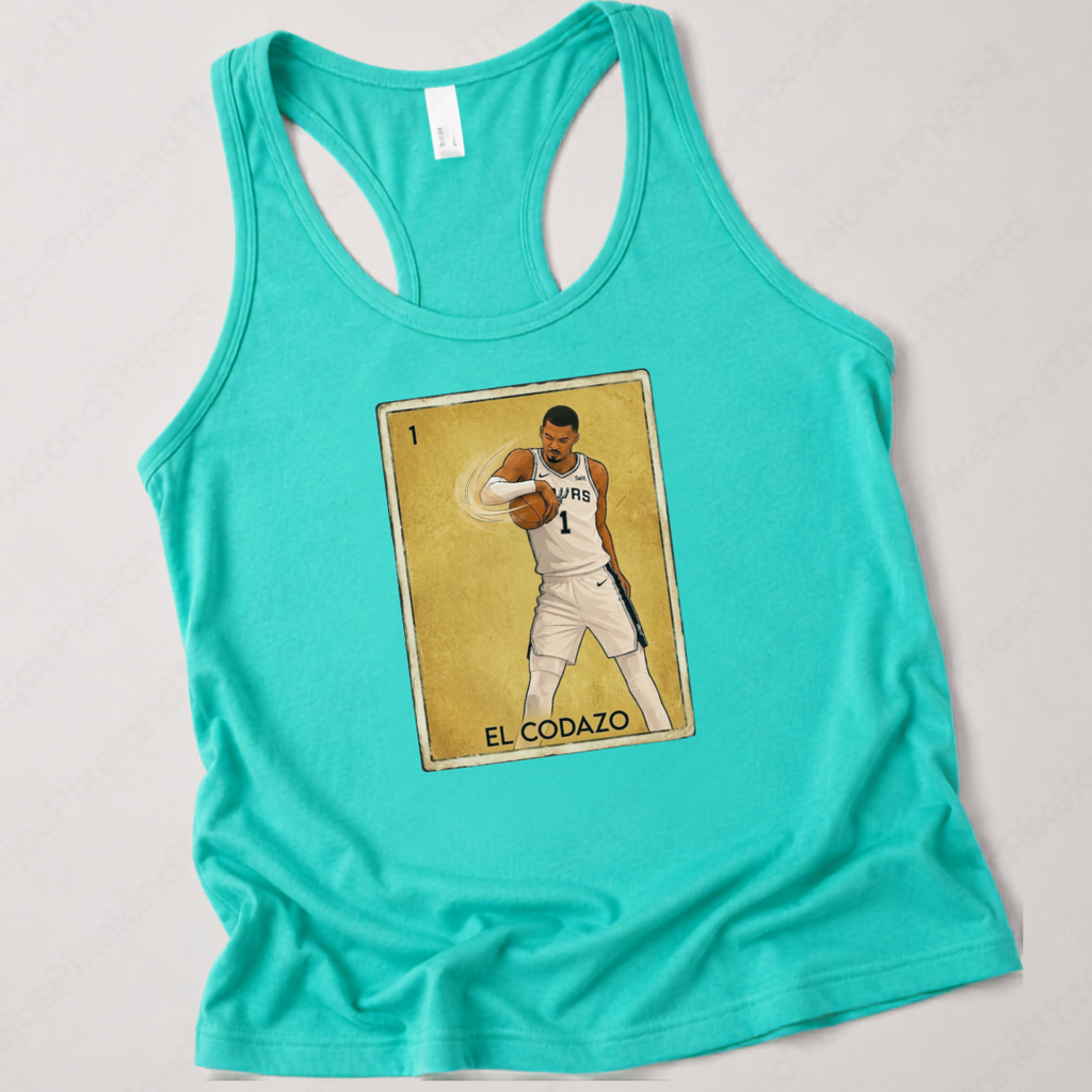 El Codazo Basketball Player Loteria Card Tank