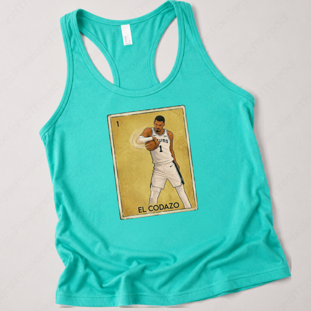 El Codazo Basketball Player Loteria Card Tank