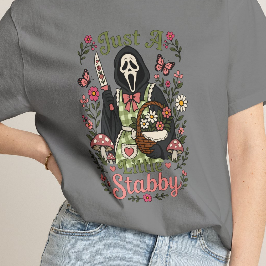 Just A Little Stabby Horror Slasher Comfort Colors T-Shirt