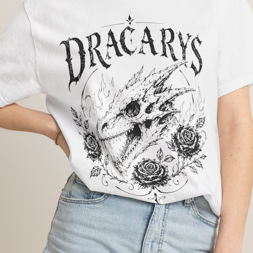 Dragon Skull Comfort Colors Gothic Rose T-Shirt