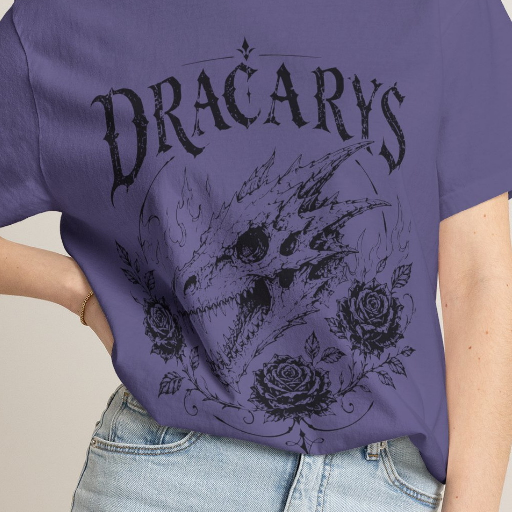 Dragon Skull Comfort Colors Gothic Rose T-Shirt