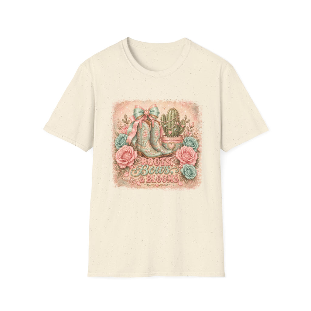 Cowgirl Boots & Cactus Floral Western Graphic Tee