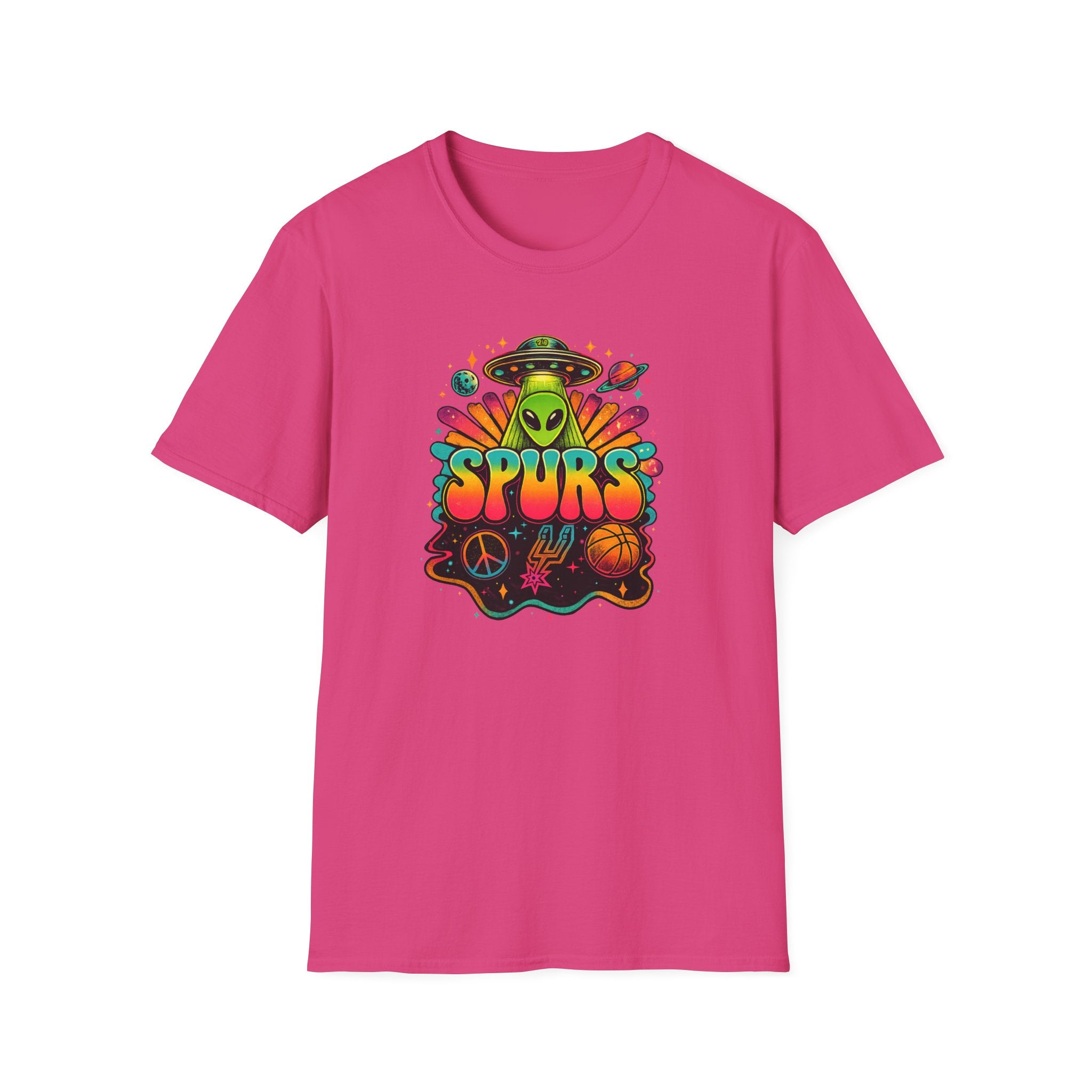 Retro Alien San Antonio Basketball  T-Shirt