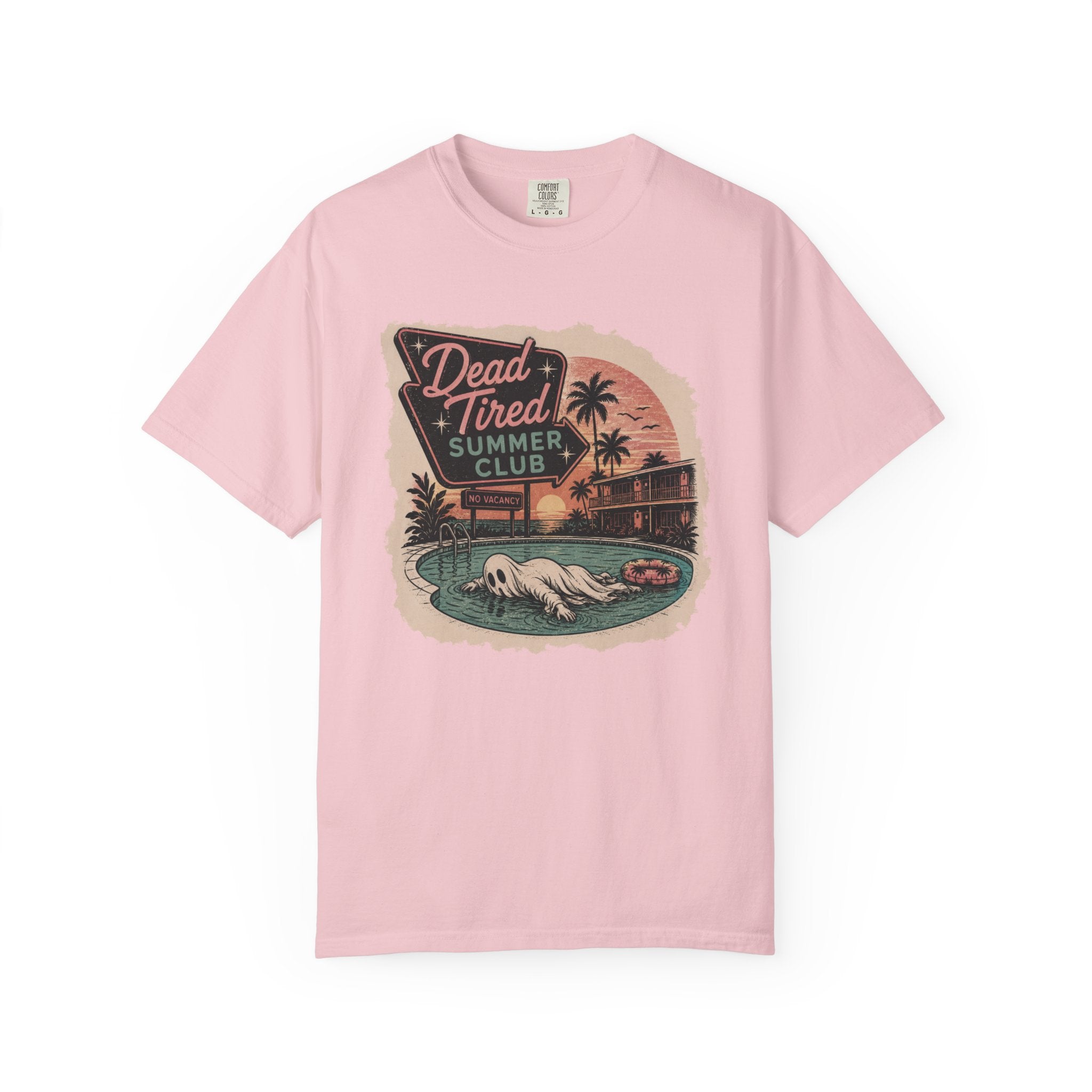 Dead Tired Club Summer-Ween Ghost Comfort ColorsT‑Shirt