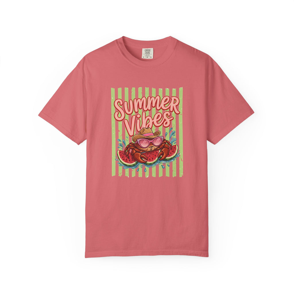 Summer Vibes Watermelon Crab Comfort Colors TShirt